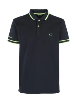Baci & Abbracci Polo da uomo fluo a maniche corte in cotone