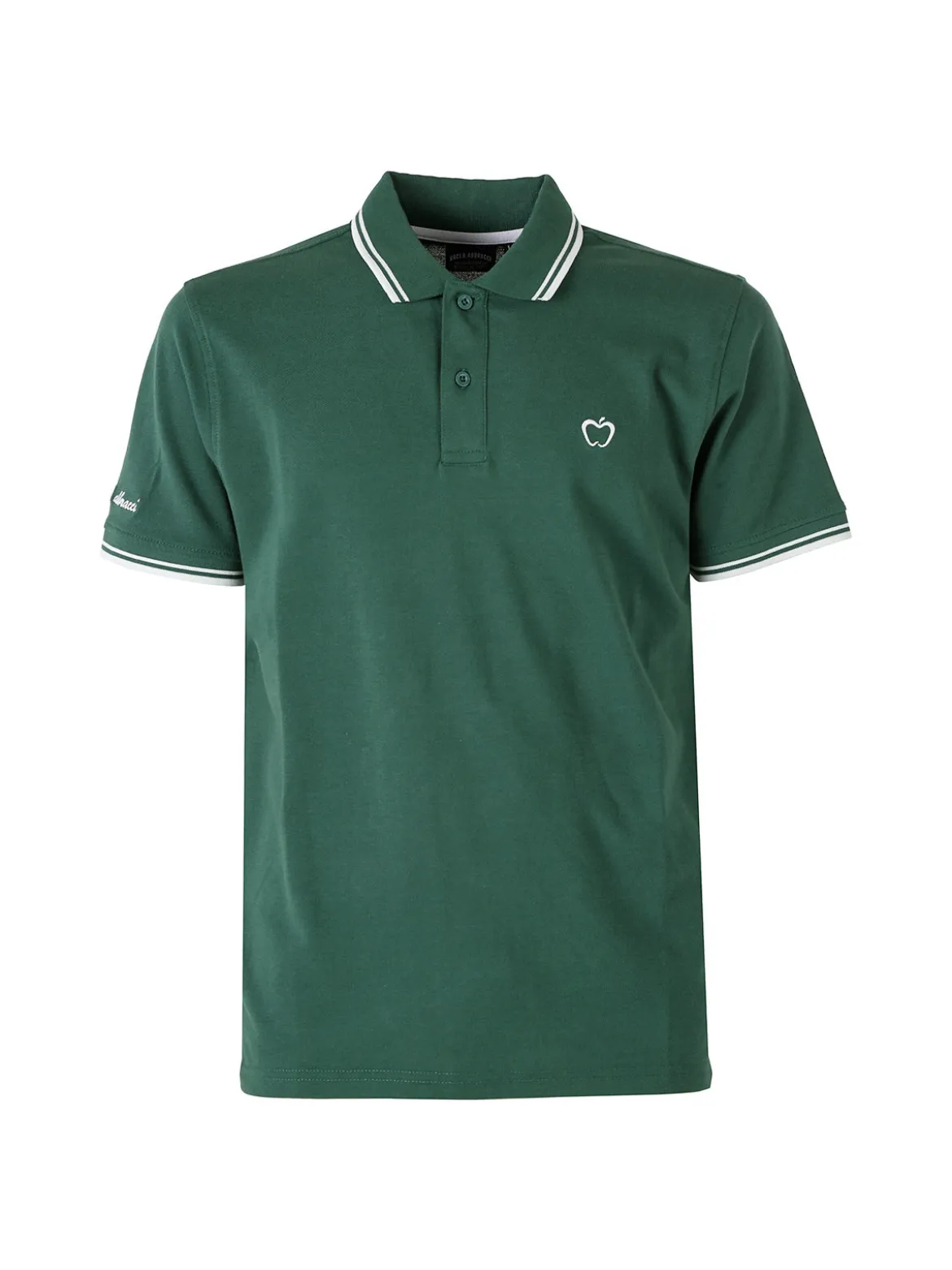 Baci & Abbracci Polo da uomo in cotone a maniche corte - verde