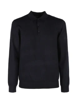 Baci & Abbracci Polo da uomo in maglia a maniche lunghe