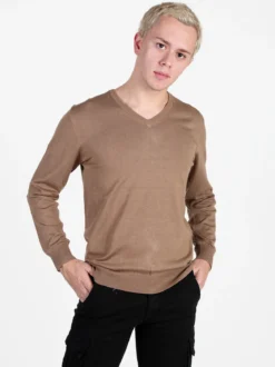 Baci & Abbracci Pullover da uomo in maglia con scollo a V