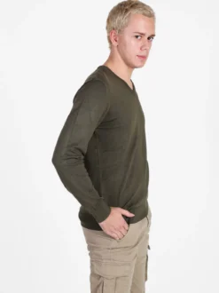 Baci & Abbracci Pullover da uomo in maglia con scollo a V