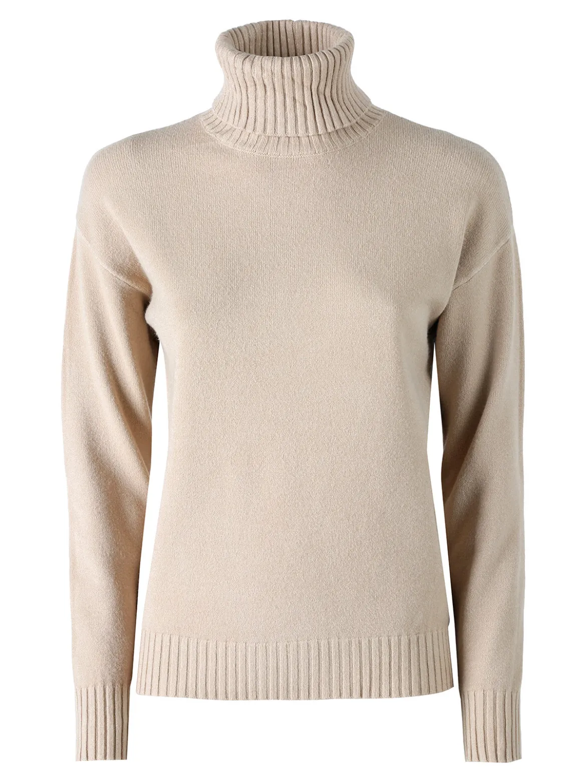 Baci & Abbracci Pullover donna dolcevita in maglia - beige