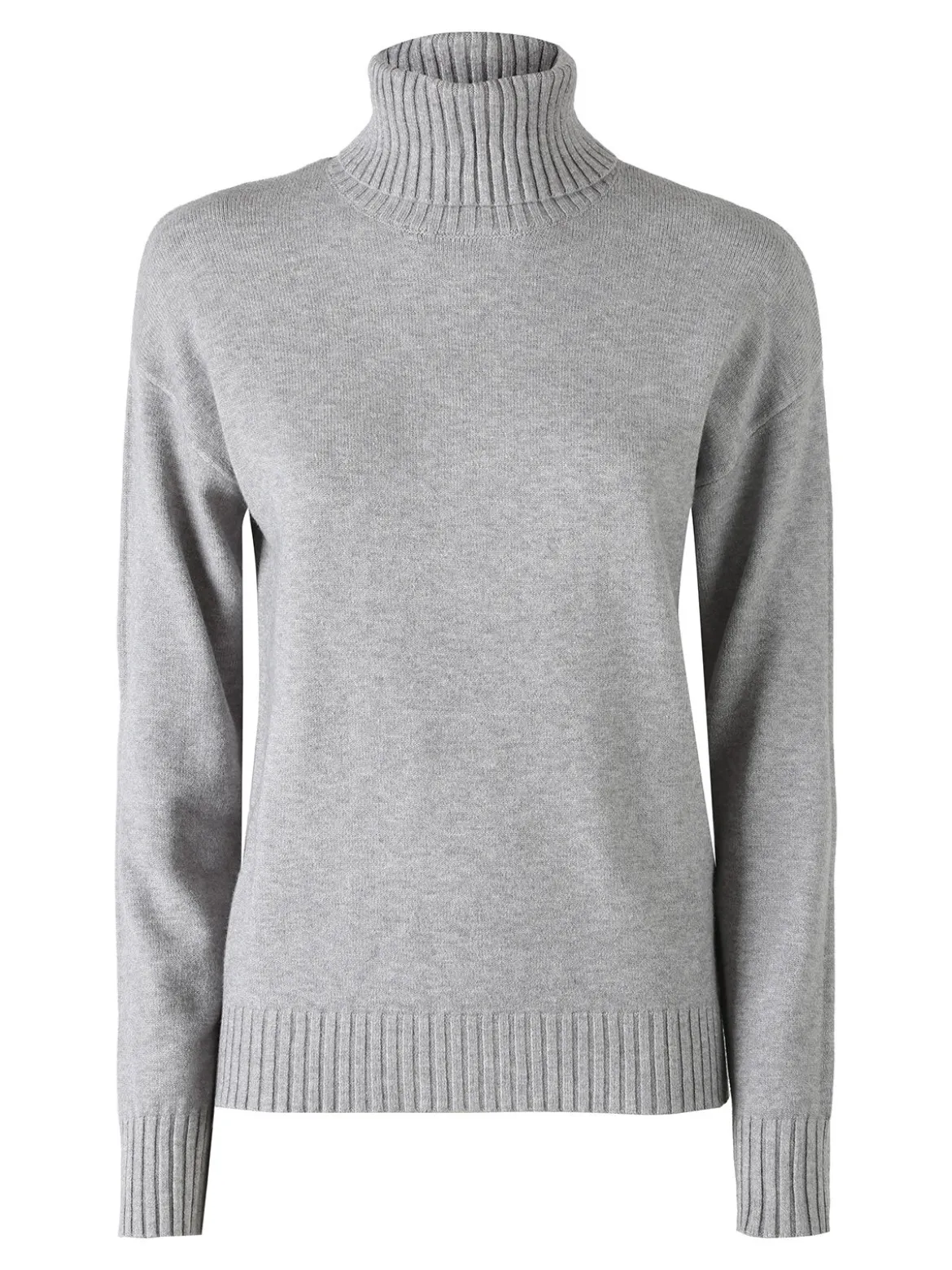 Baci & Abbracci Pullover donna dolcevita in maglia - grigio
