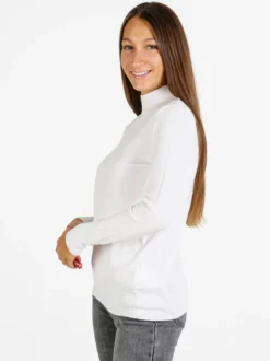 Baci & Abbracci Pullover donna lupetto in maglia - bianco