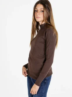 Baci & Abbracci Pullover donna lupetto in maglia - marrone