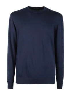 Baci & Abbracci Pullover girocollo da uomo in maglia extra fine