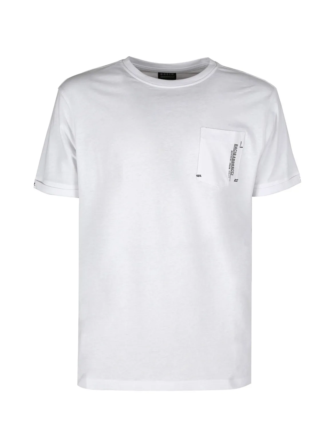 Baci & Abbracci T-shirt da uomo in cotone con taschino
