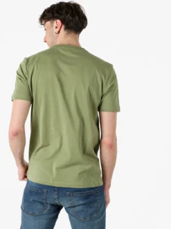 Baci & Abbracci T-shirt girocollo in cotone da uomo con logo - pistacchio