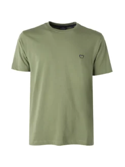 Baci & Abbracci T-shirt girocollo in cotone da uomo con logo - pistacchio