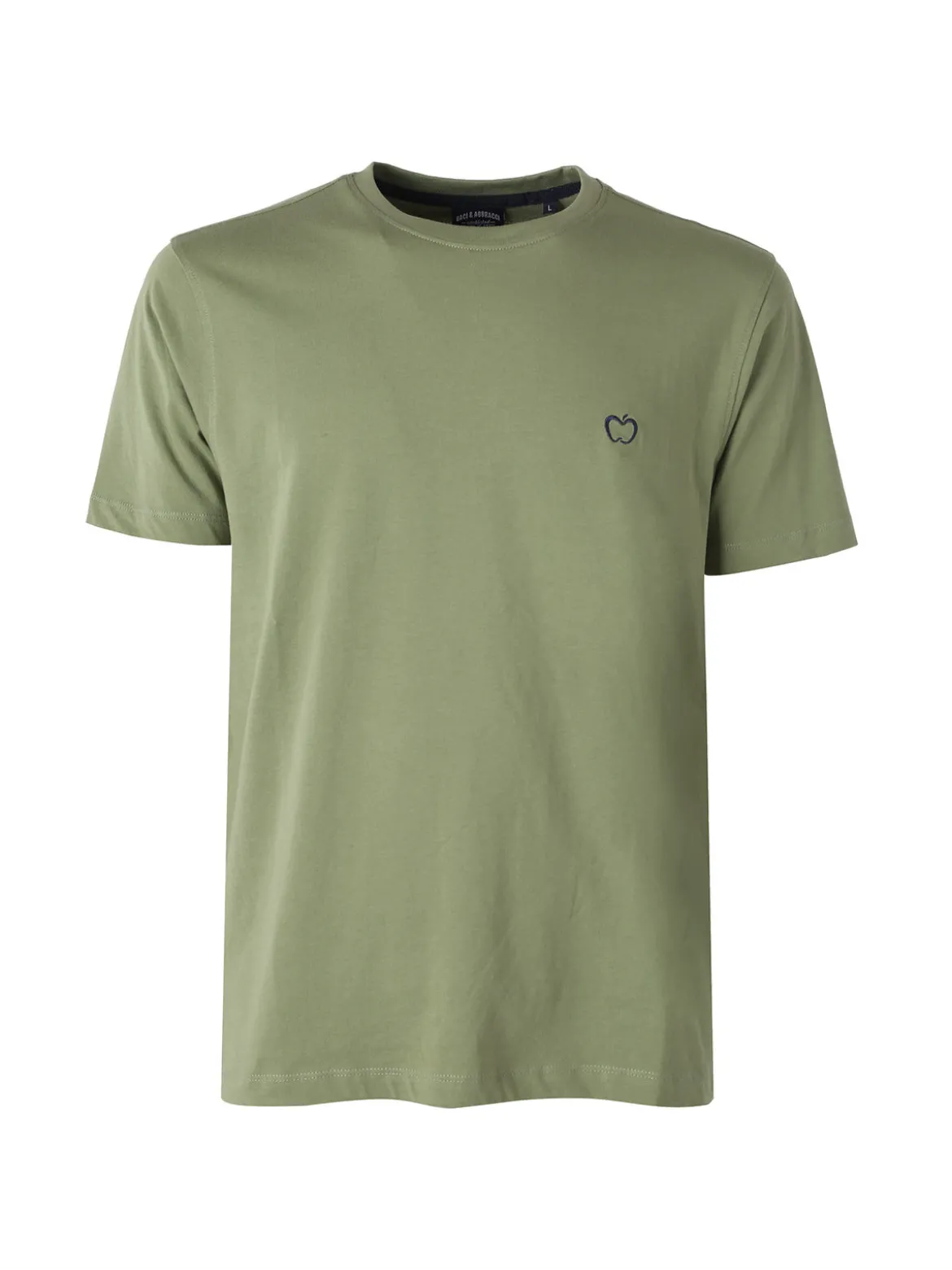 Baci & Abbracci T-shirt girocollo in cotone da uomo con logo - pistacchio