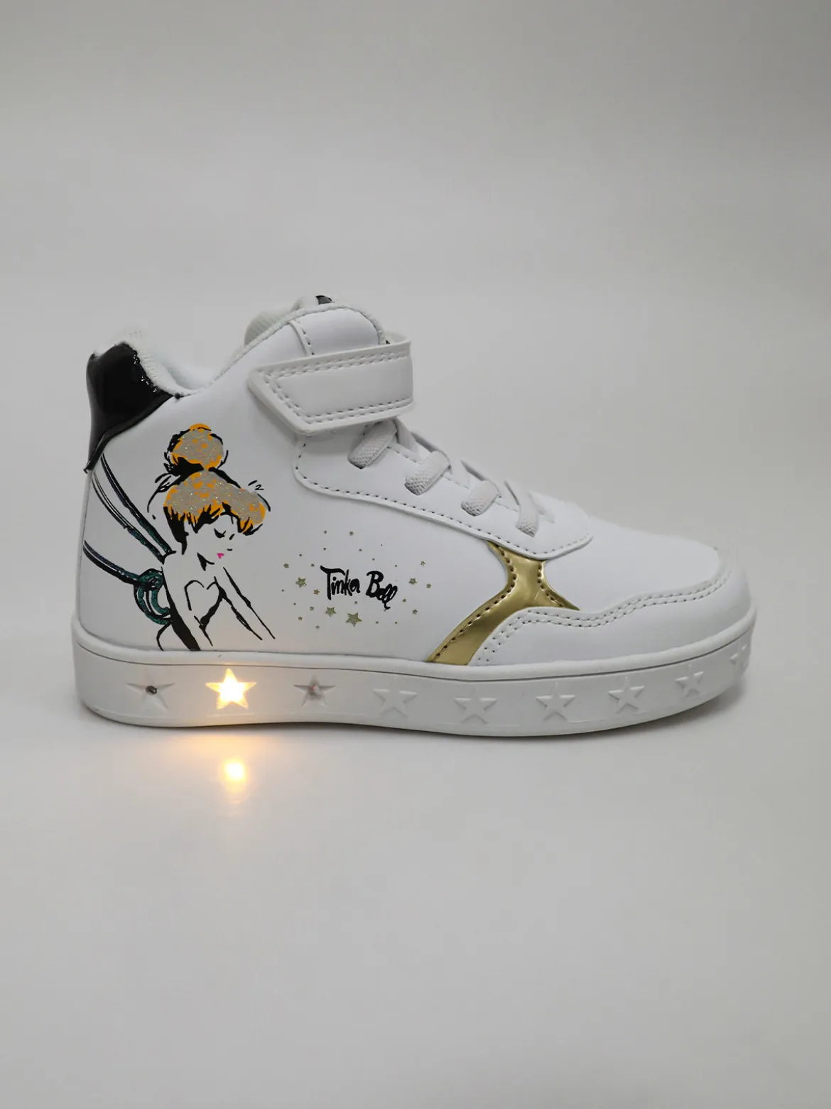Bacio & Bacio Sneakers alte da bambina con cinturino a strappo e luci