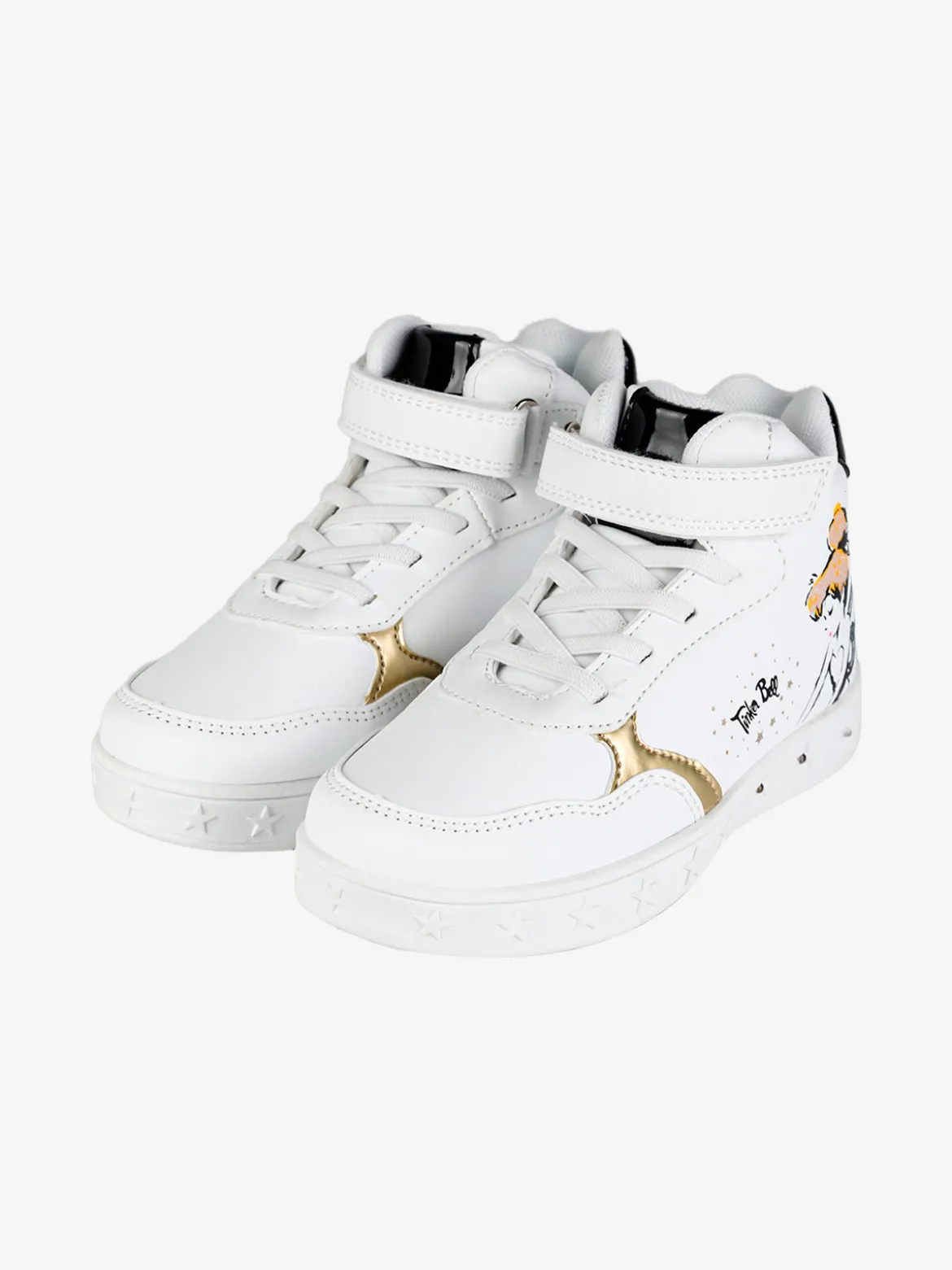 Bacio & Bacio Sneakers alte da bambina con cinturino a strappo e luci