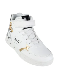Bacio & Bacio Sneakers alte da ragazza con cinturino a strappo e luci