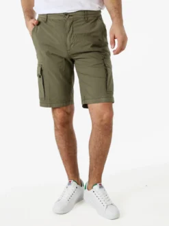 Bad Boys Bermuda da uomo in cotone con tasconi laterali - militare