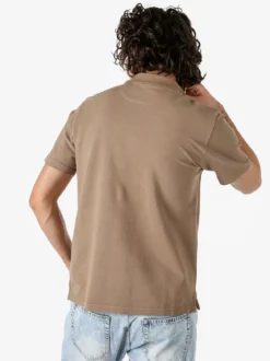 Bad Boys Polo in cotone da uomo a maniche corte - taupe