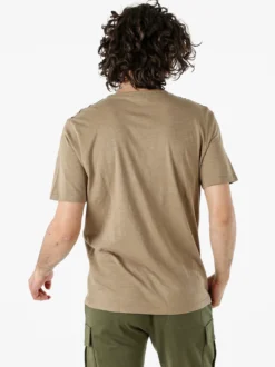 Bad Boys T-shirt da uomo in cotone con scollo V e taschino - taupe