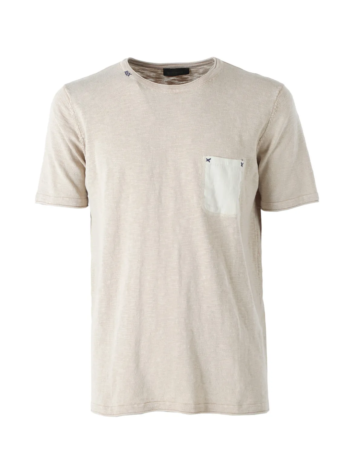 Bad Boys T-shirt da uomo in maglia con taschino - beige