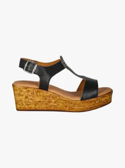Baia Delle Zagare Sandali donna con zeppa e plateau e dettaglio borchie - nero