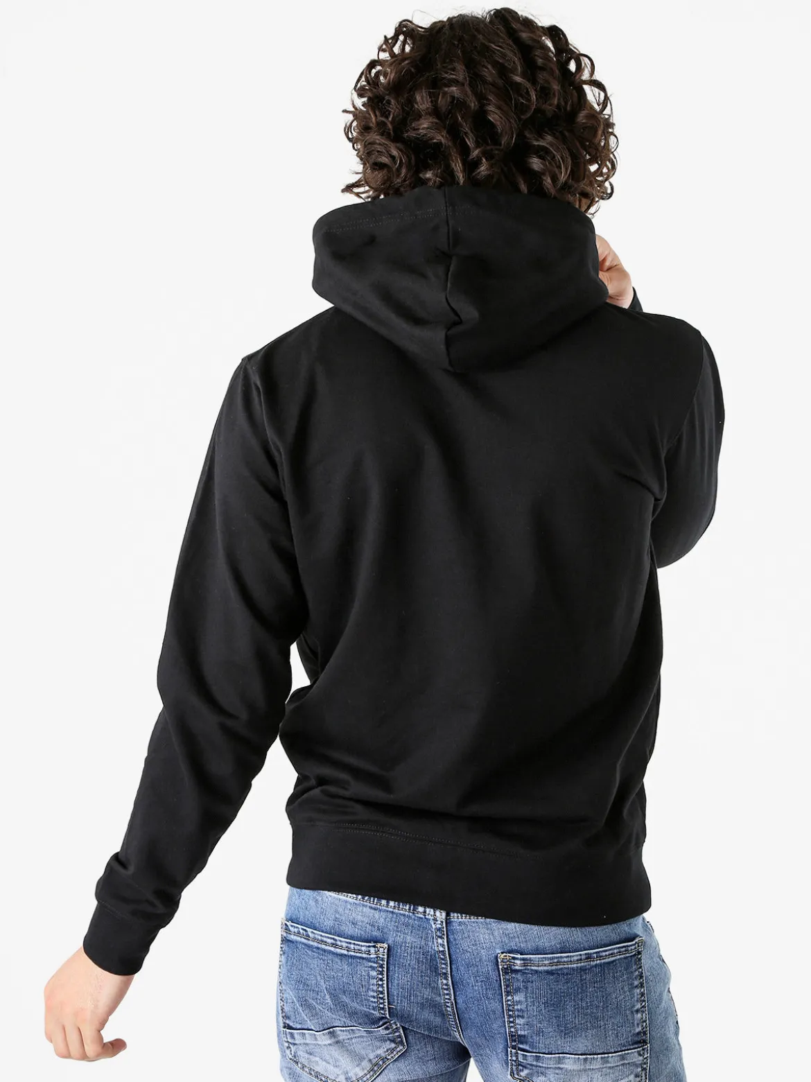 Baker'S Felpa da uomo full zip con cappuccio - nero