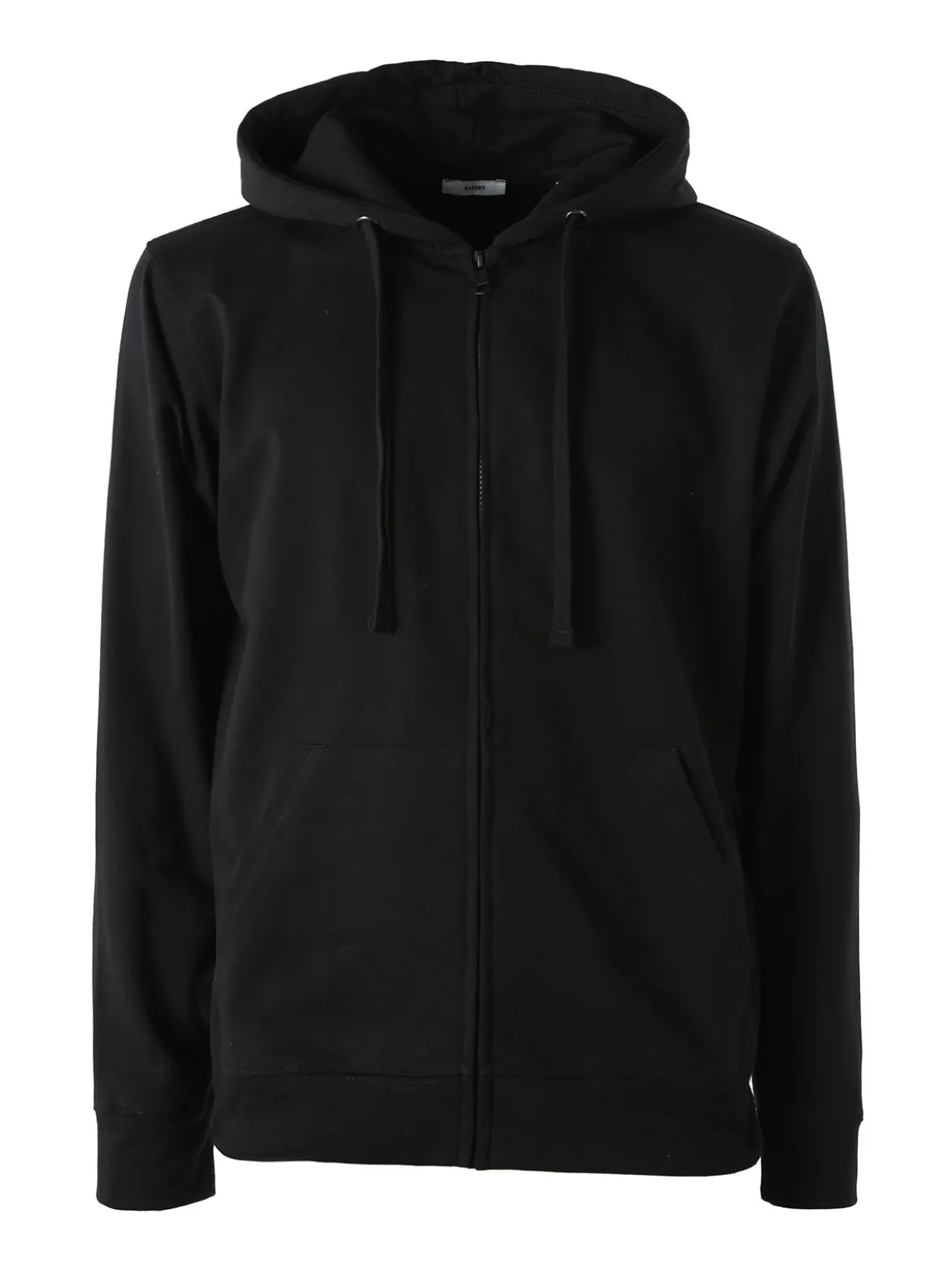 Baker'S Felpa da uomo full zip con cappuccio - nero