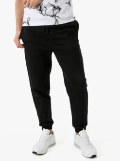 Baker'S Pantaloni tuta da uomo con coulisse e polsini - nero