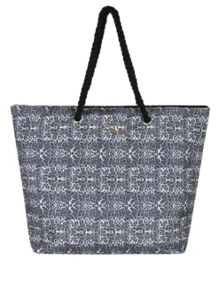 Basile Borsa da mare animalier con manici in corda
