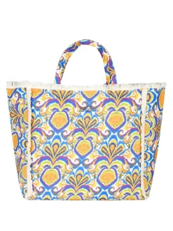 Basile Borsa da mare colorata in tessuto