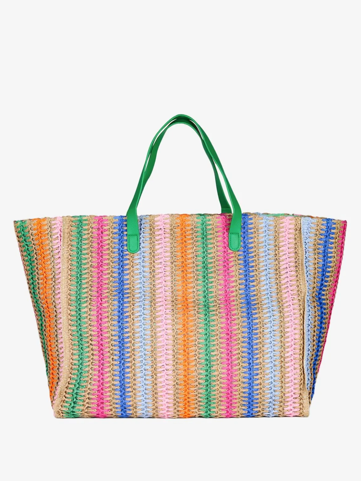 Basile Borsa da mare in paglia multicolore