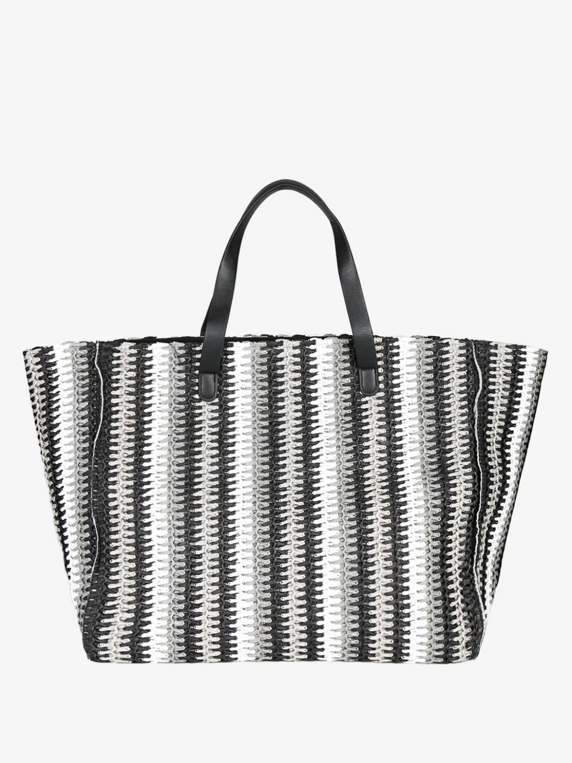Basile Borsa da mare in paglia multicolore