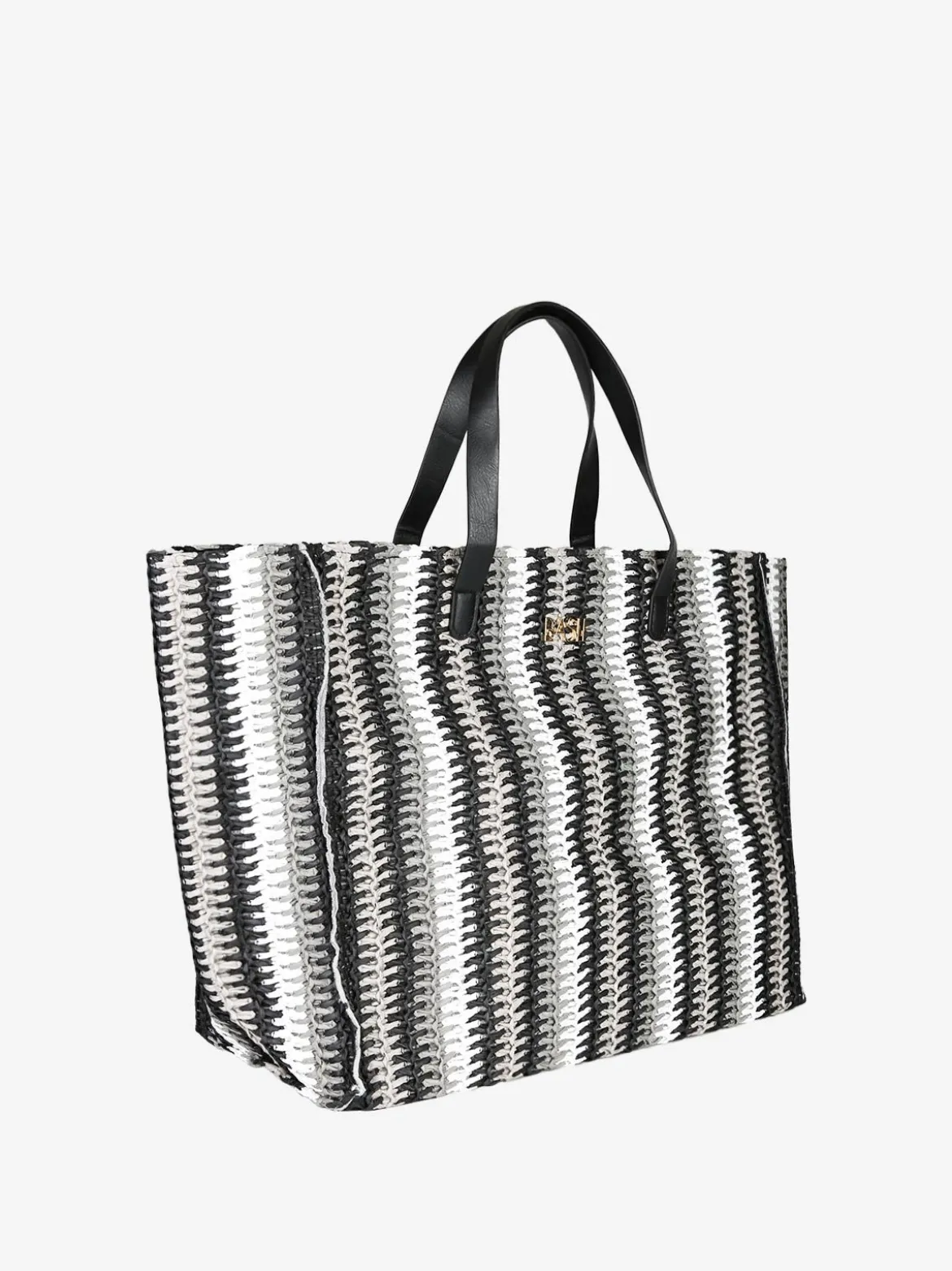 Basile Borsa da mare in paglia multicolore