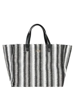 Basile Borsa da mare in paglia multicolore