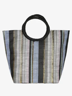 Basile Borsa media da mare in paglia multicolore
