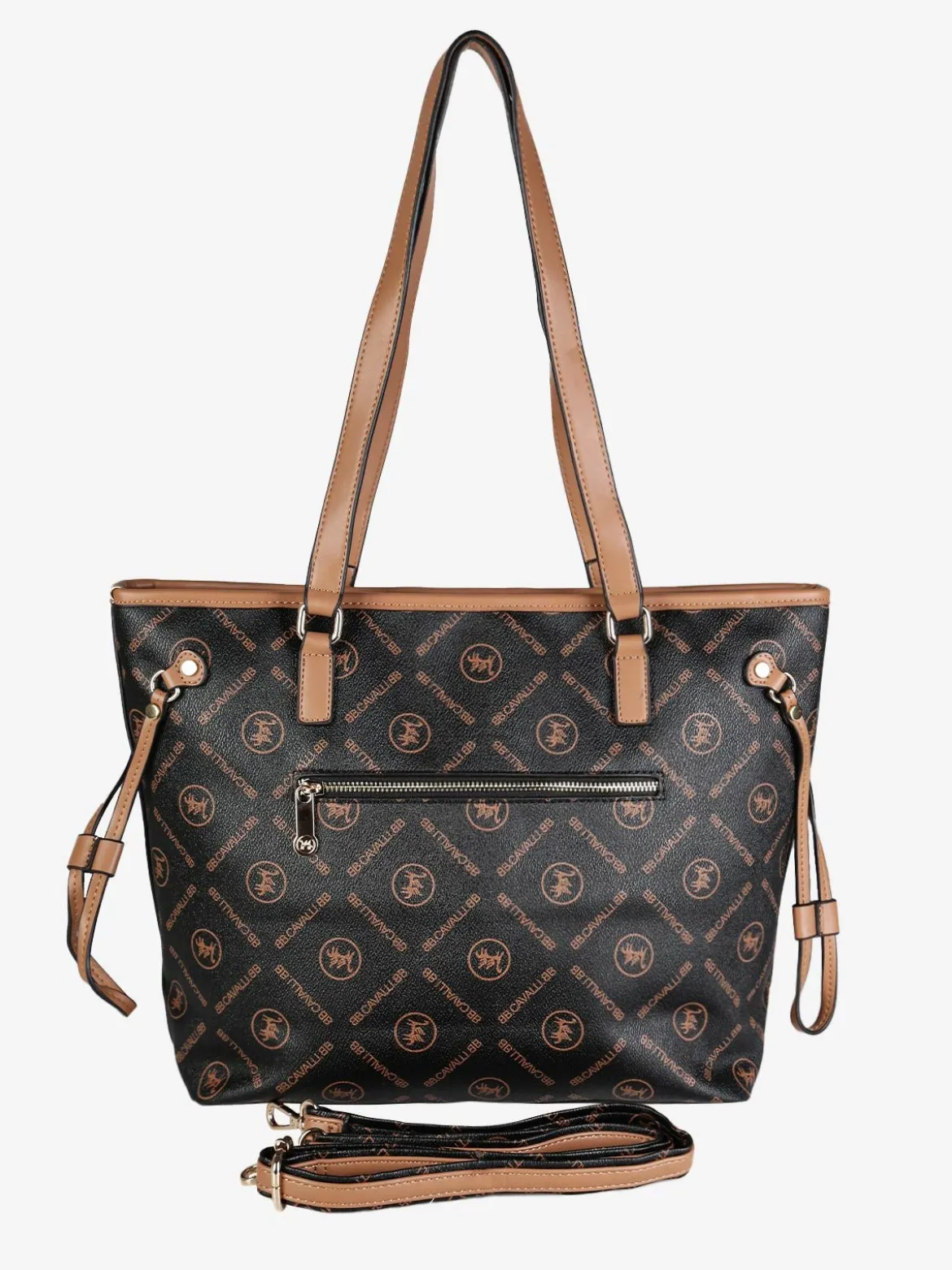 B.Cavalli Borsa tote con media con scritte
