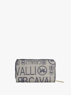 B.Cavalli Portafoglio donna con stampe - blu scuro