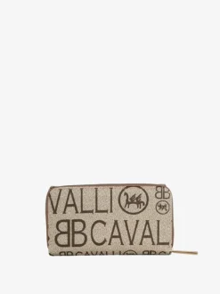 B.Cavalli Portafoglio donna con stampe - khaki