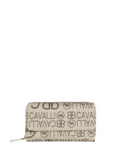 B.Cavalli Portafoglio donna con stampe - khaki