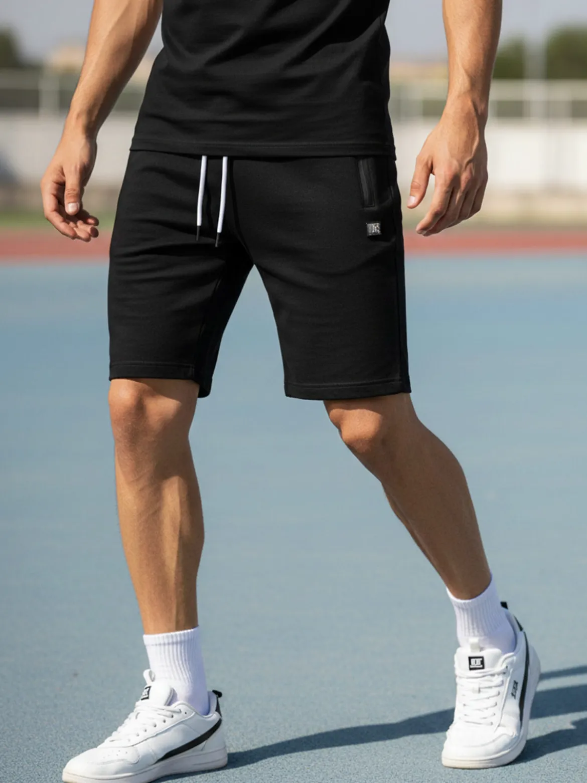 Be Board Bermuda sportivi da uomo in cotone con coulisse