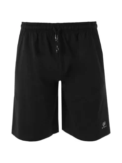Be Board Bermuda sportivi da uomo in cotone con coulisse - nero