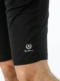 Be Board Bermuda sportivi da uomo in cotone con coulisse - nero