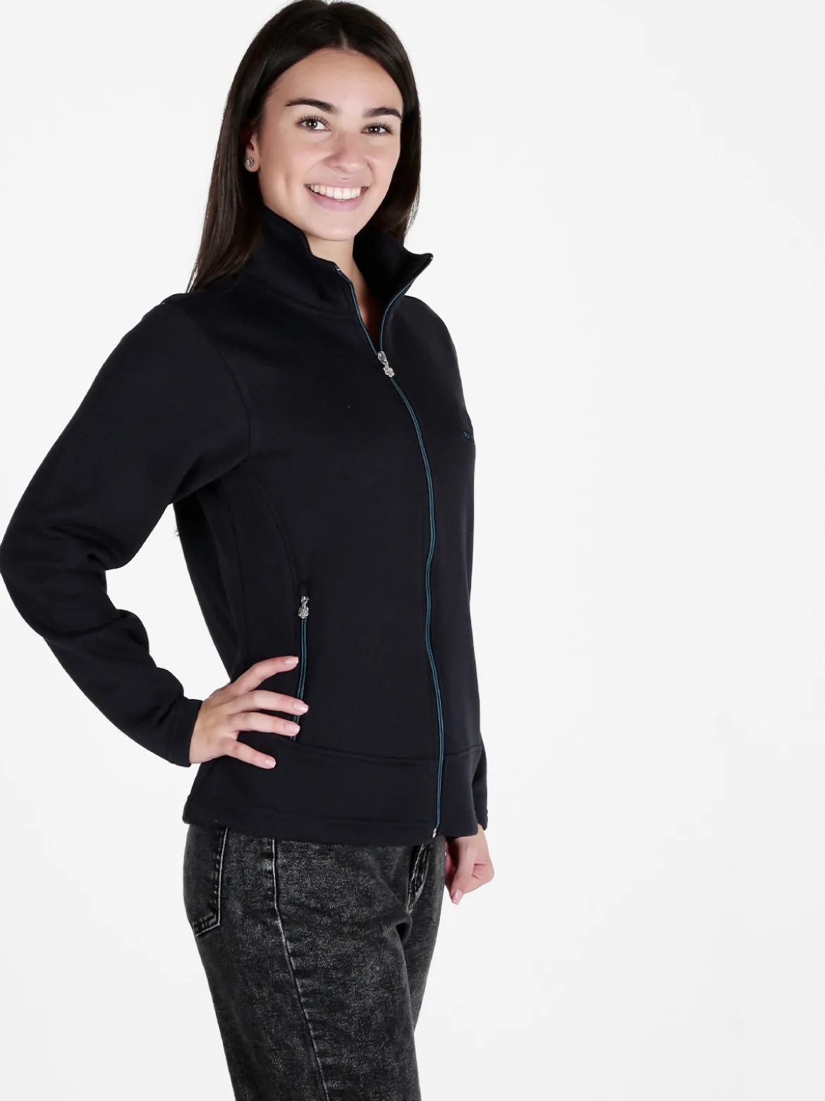 Be Board Felpa donna a collo alto con zip
