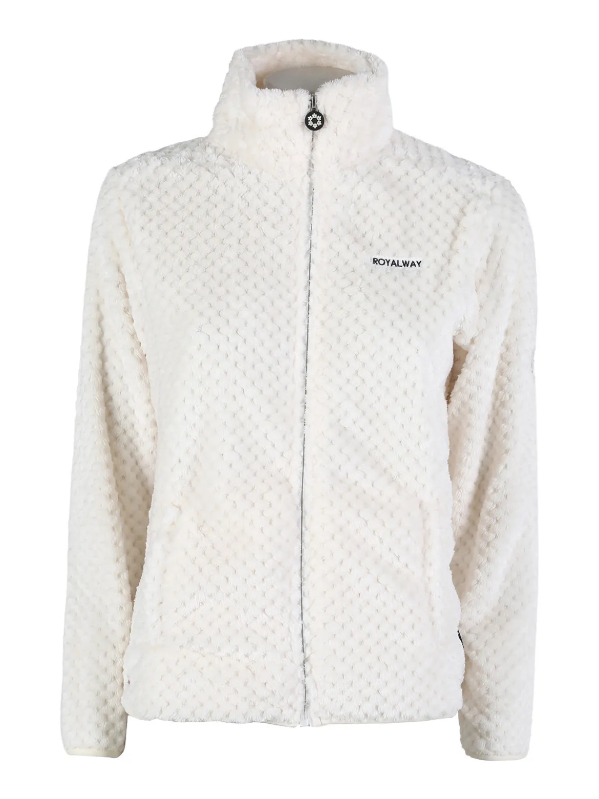 Be Board Felpa donna full zip in pile - panna