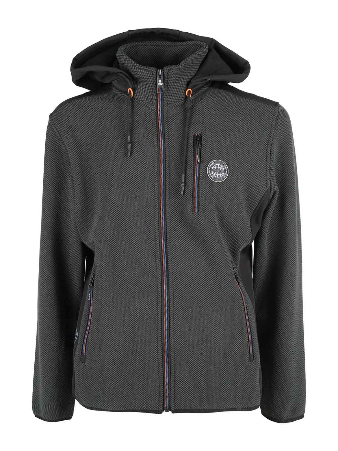Be Board Felpa invernale da uomo con cappuccio e zip - militare
