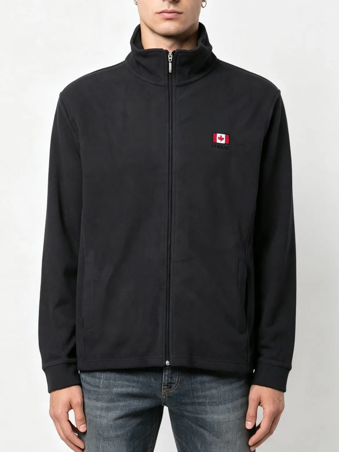 Be Board Felpa uomo in micropile con zip