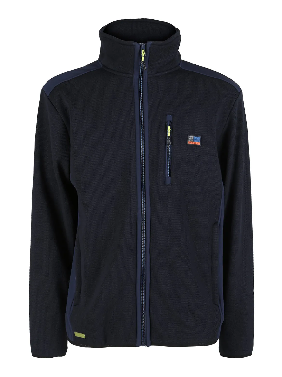 Be Board Giacca sportiva da uomo a collo alto con zip - blu scuro