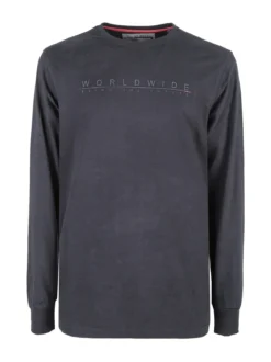 Be Board Maglia girocollo da uomo in cotone - blu scuro