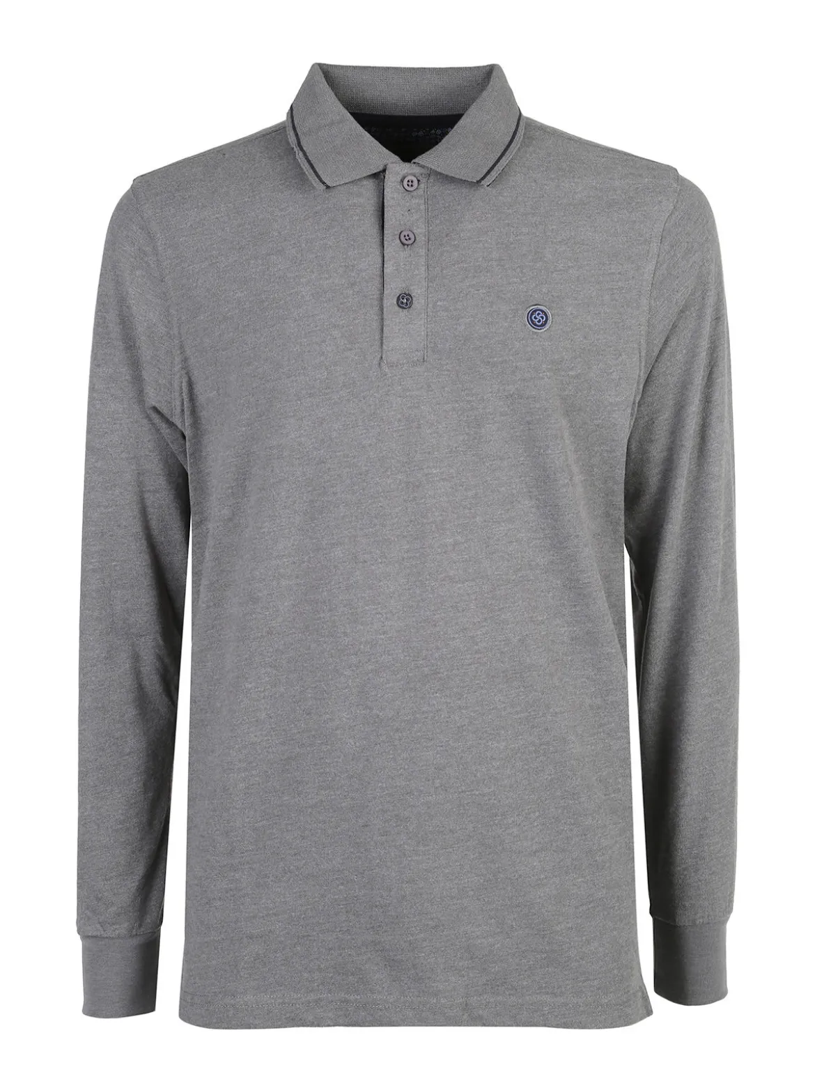 Be Board Polo uomo a maniche lunghe in cotone - grigio scuro