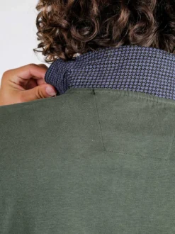 Be Board Polo uomo a maniche lunghe in cotone - miltare