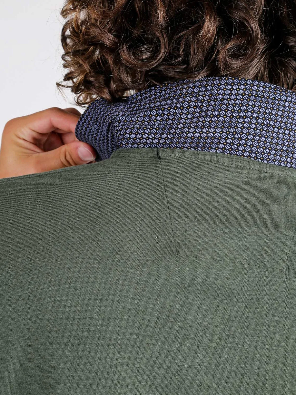Be Board Polo uomo a maniche lunghe in cotone - miltare