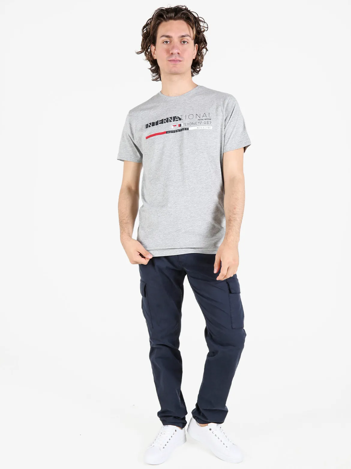 Be Board T-shirt da uomo in cotone con stampa scritta