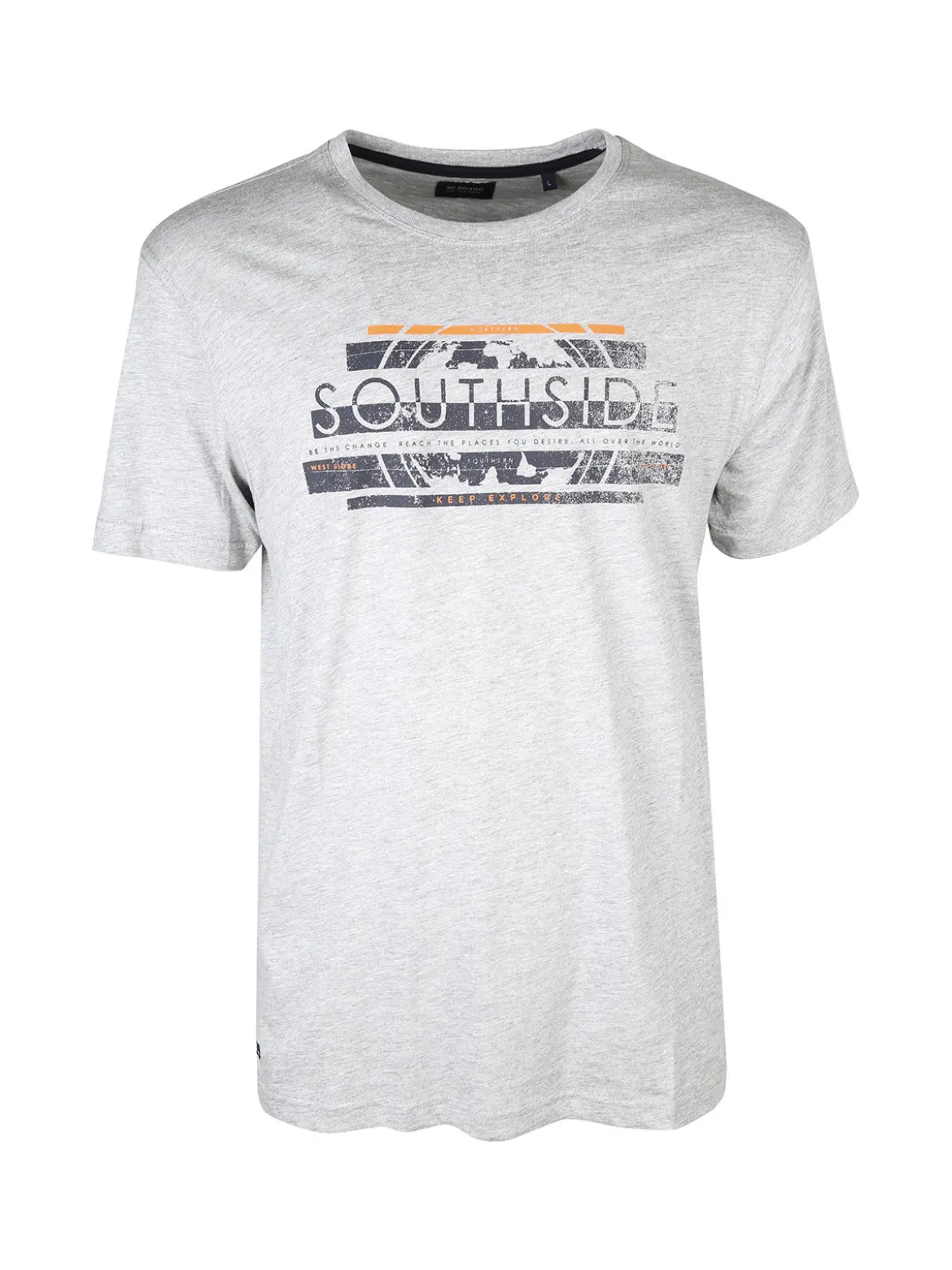 Be Board T-shirt girocollo da uomo in cotone con stampa
